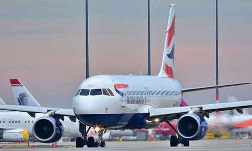 Cargo aircraft on the runway