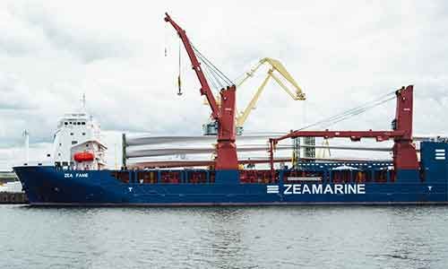Containers at a busy port